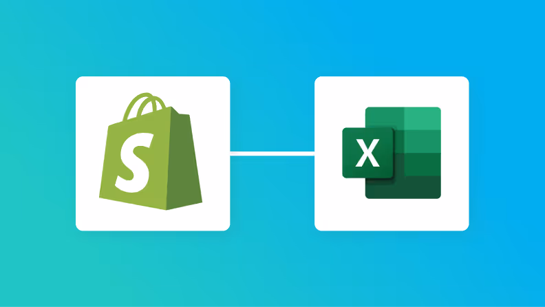 ShopifyとMicrosoft Excelの連携イメージ