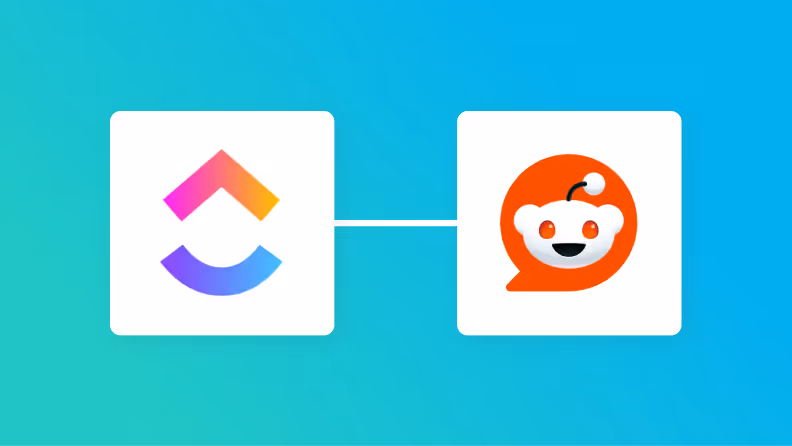 ClickUpとRedditの連携イメージ