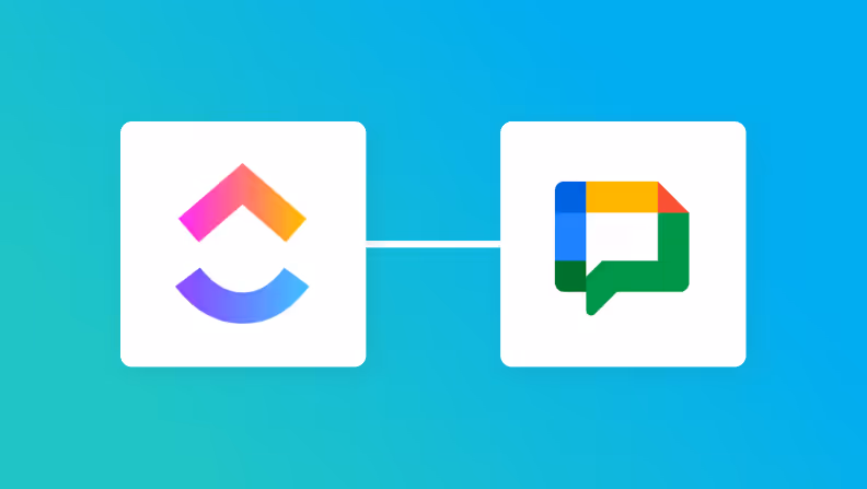 ClickUpとGoogle Chatの連携イメージ