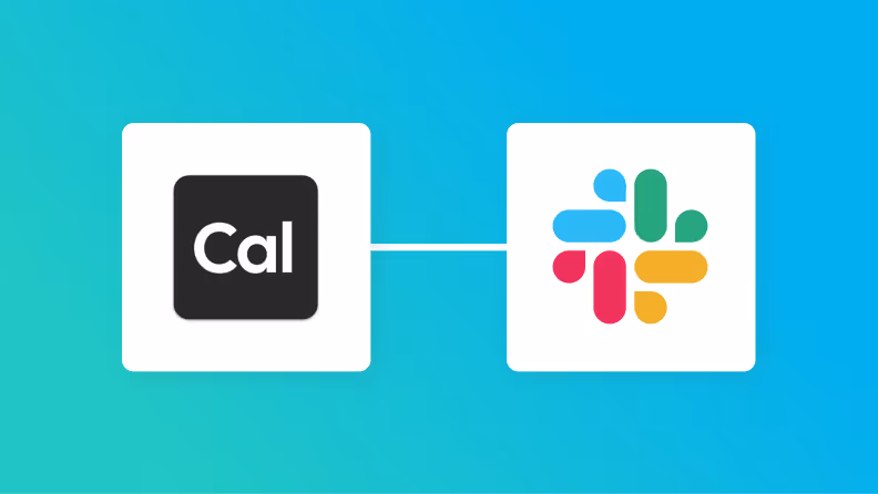 Cal.comとSlackの連携イメージ