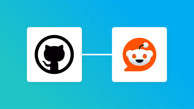 GitHubとRedditの連携イメージ