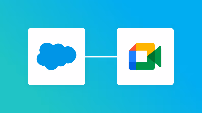 SalesforceとGoogle Meetの連携イメージ