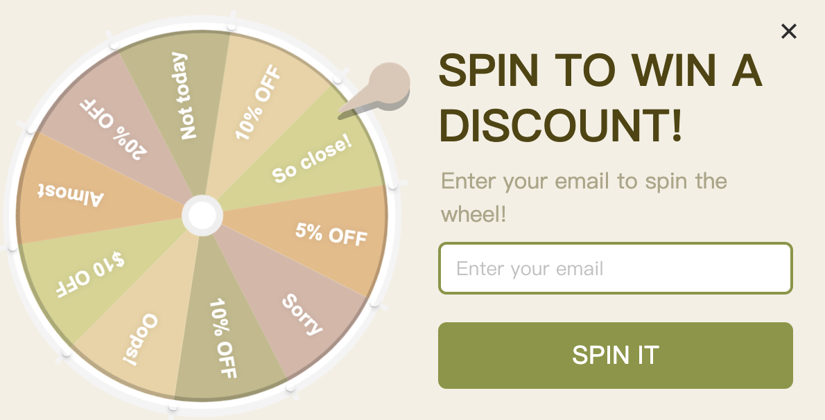 smartpush的转盘弹窗模版