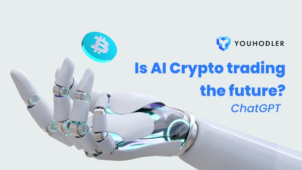 An AI crypto trading bot reaches out it's hand in service