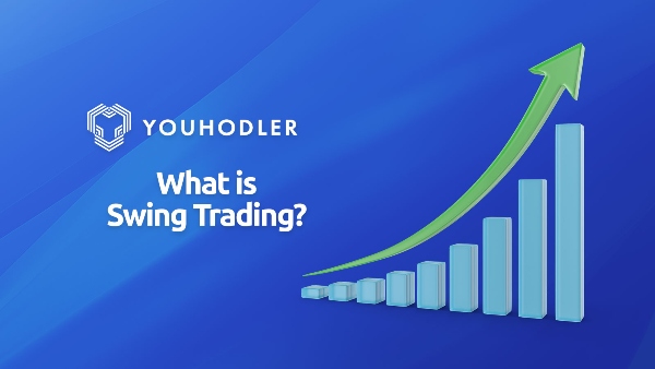 A picture of a trading chart moving up and down to signify swing trading
