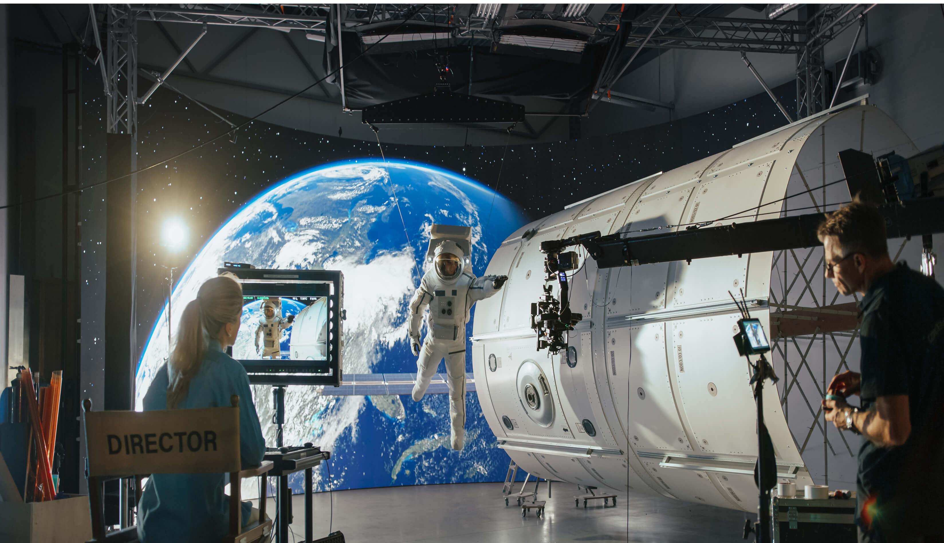 VFX of a movie with an astronaut