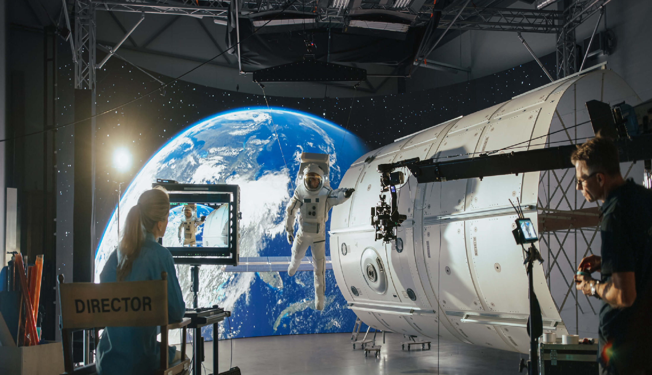 VFX of a movie with an astronaut