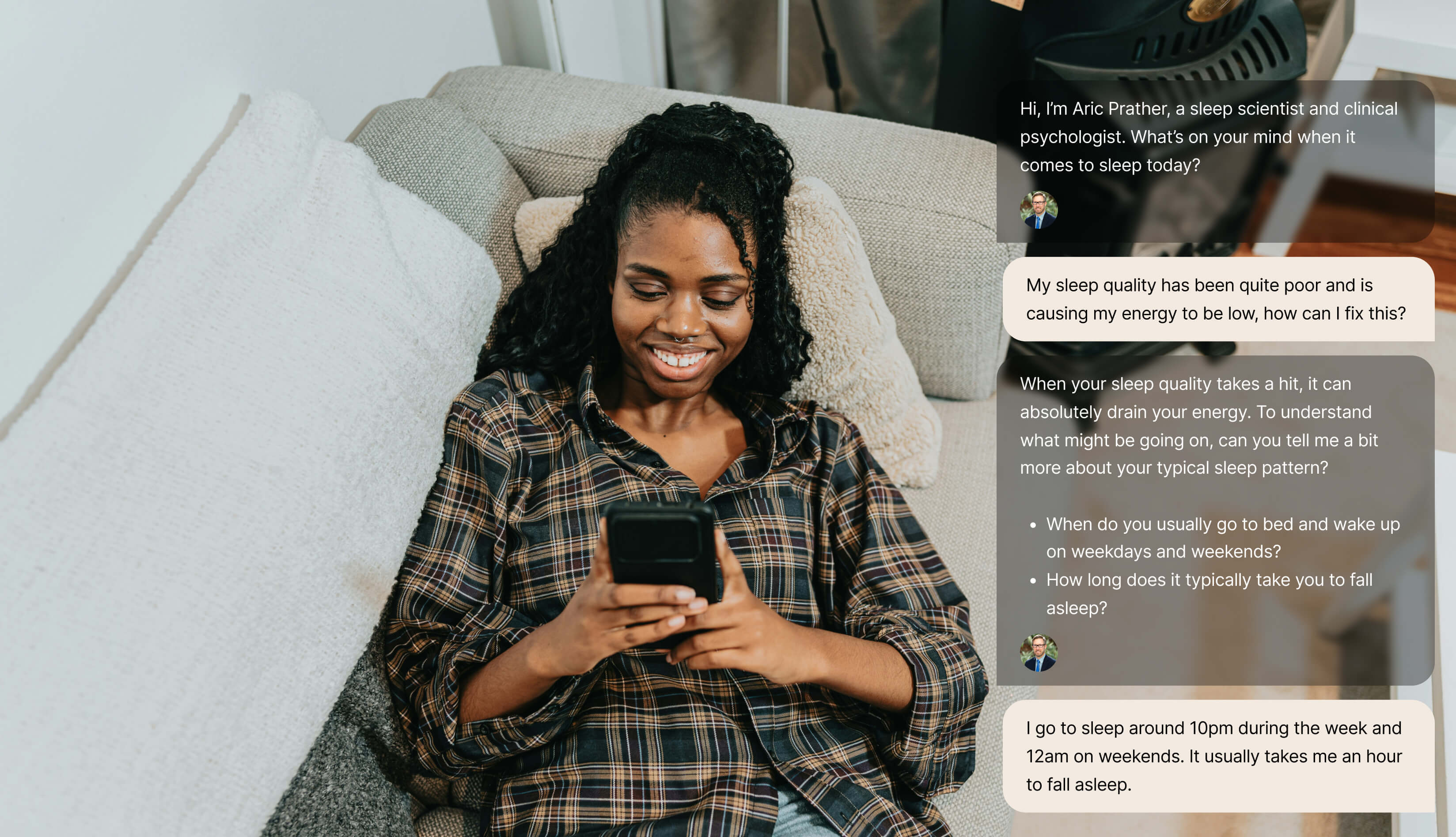 Close-up of the Onix mobile app displaying a personalized wellness dashboard with sleep improvement goals, daily mindfulness activities, and progress tracking.