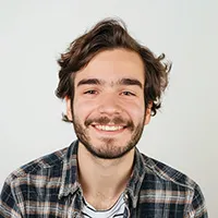 headshot of a 30 years old man