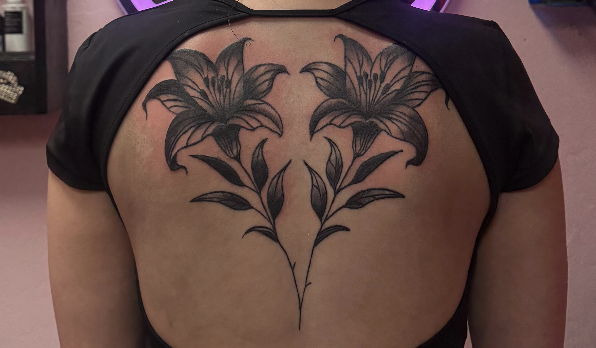 Flower Back Tattoo