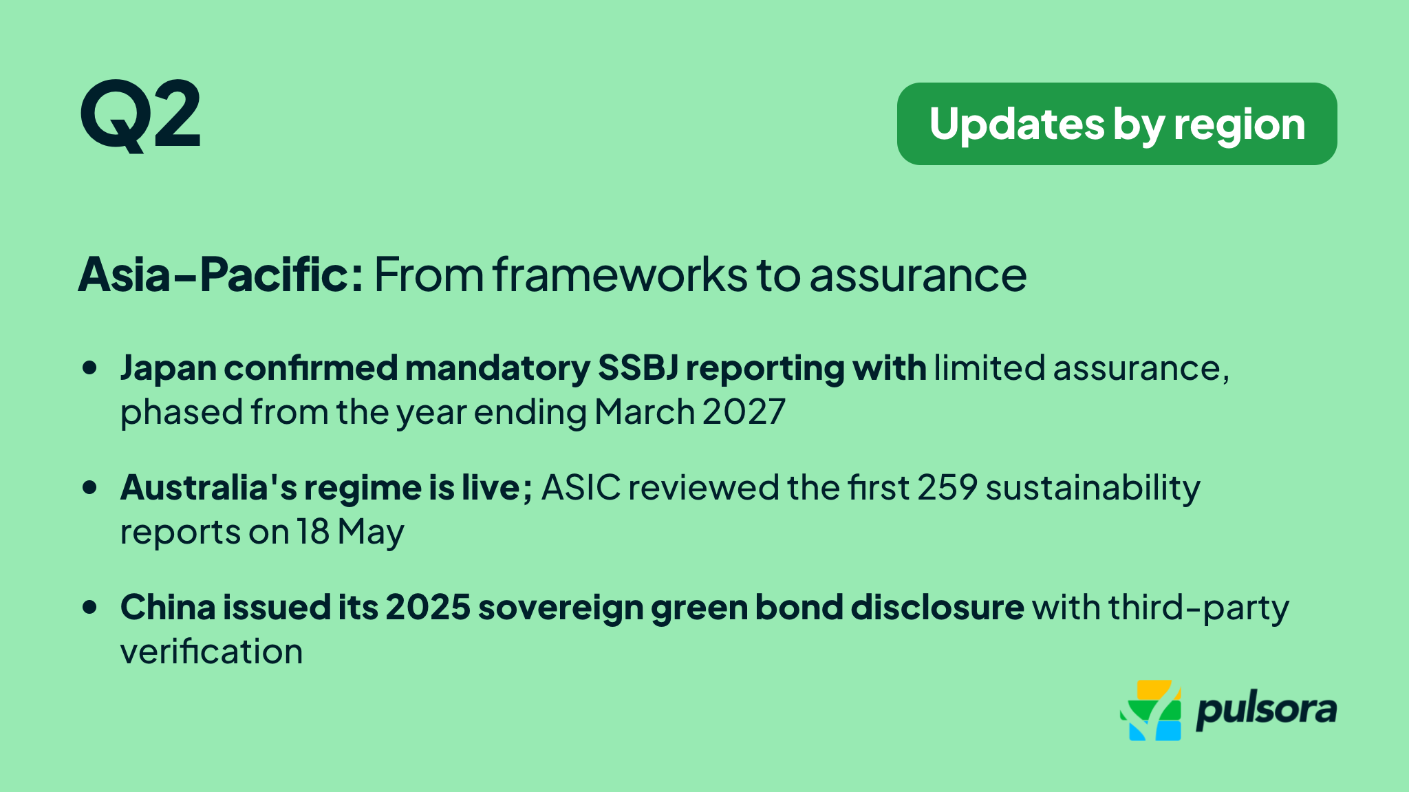 Q2 2026 ESG regulations and frameworks update: Asia-Pacific