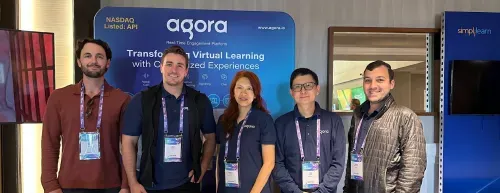 Agora team at a corporate event.