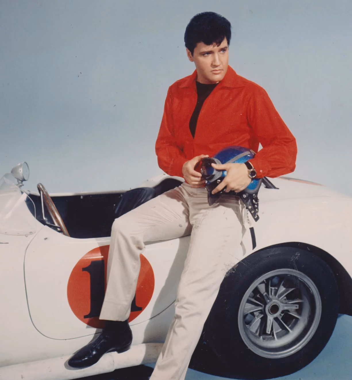 Elvis Presley with a 1965 Shelby Cobra 427 Competition