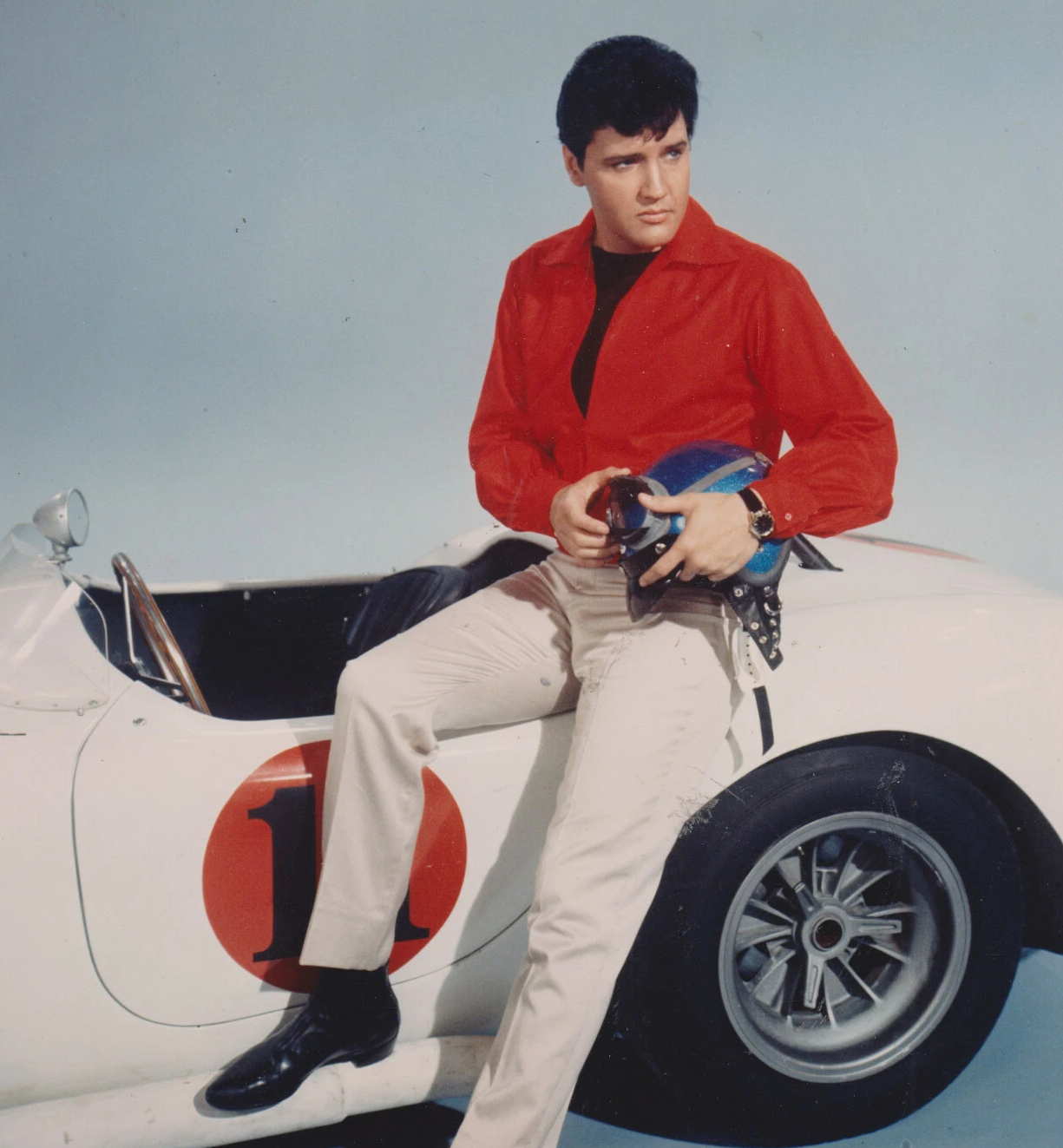 Elvis Presley with a 1965 Shelby Cobra 427 Competition