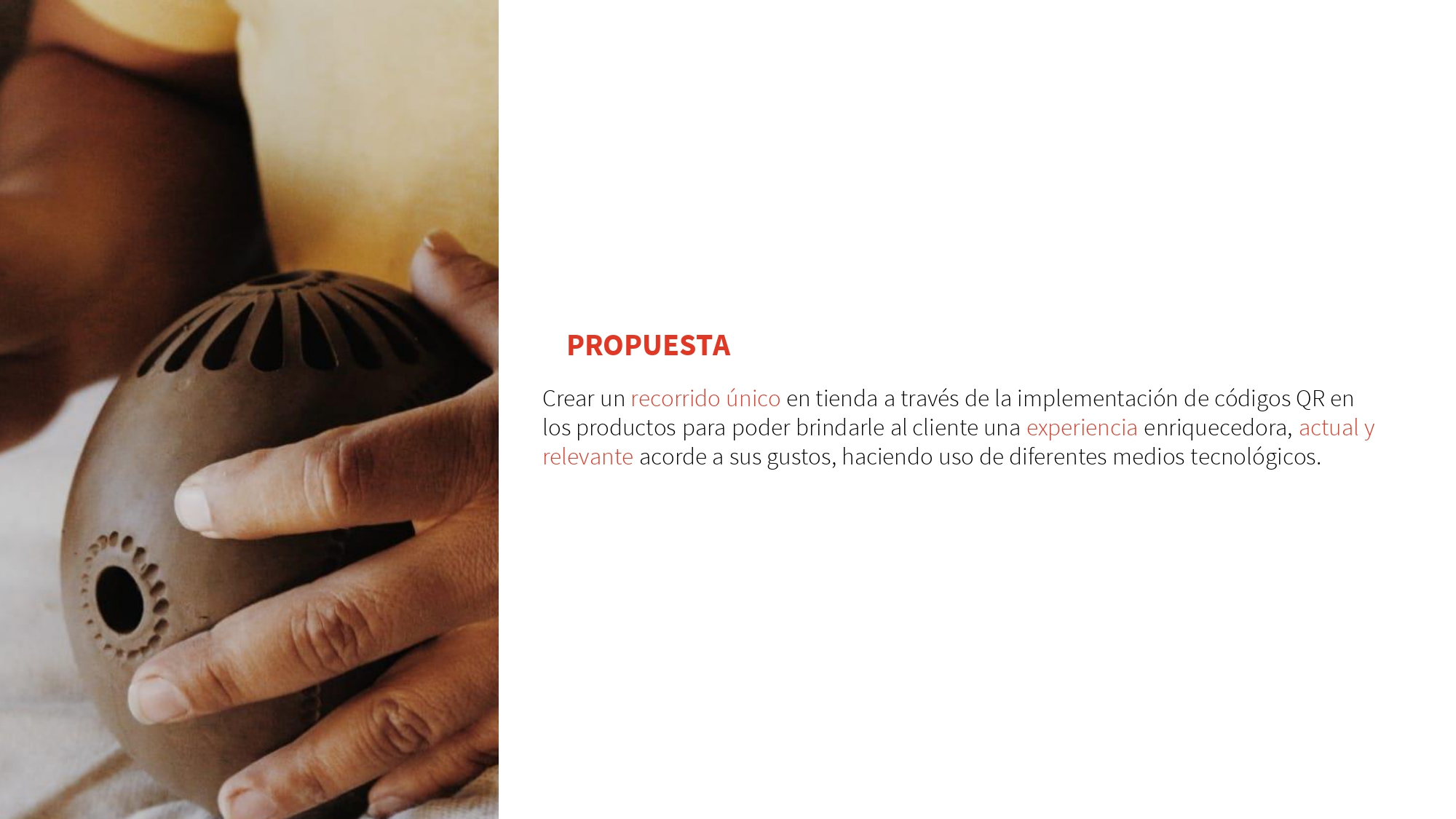 Pitch de proyecto de rediseño de experiencia