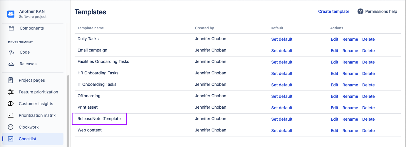 Checklists for Jira Templates page screenshot