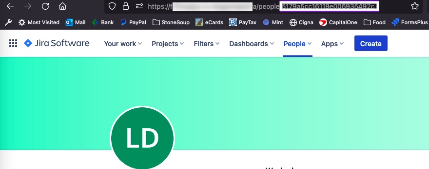 Jira user profile url screenshot