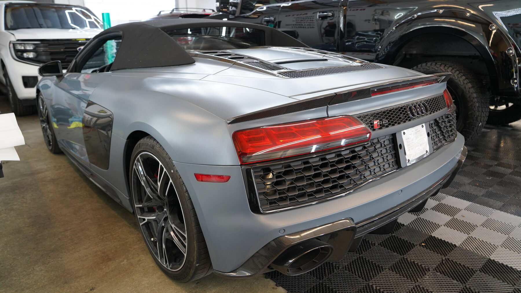 Audi R8 protected with paint protection film at BGI