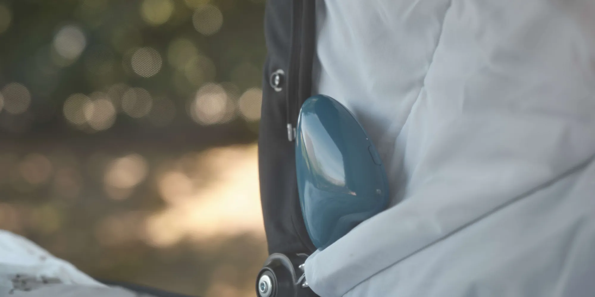 Blue ADA Baby Monitor in everyday use