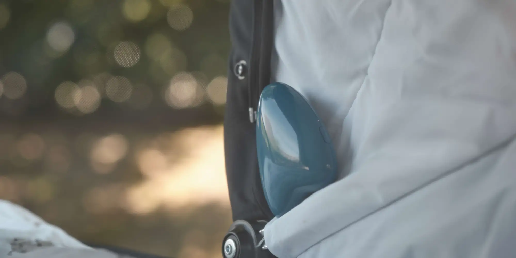 Blue ADA Baby Monitor in everyday use