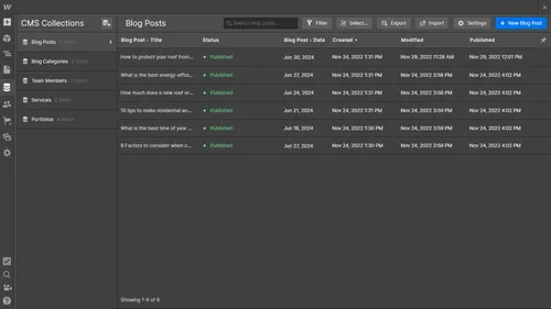 Roofing X - Webflow Template And Ui Kit Cms Collection