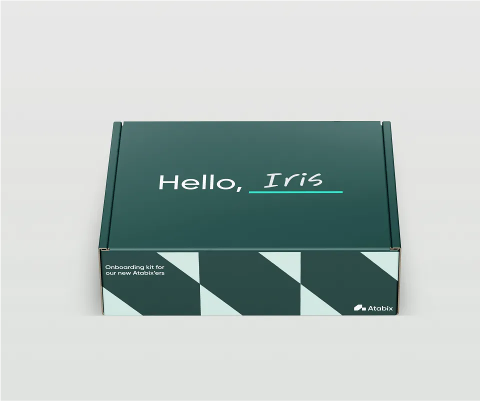 Een foto van de Atabix goodie-box