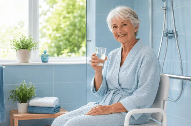 douche-canicule-risque-chute-senior