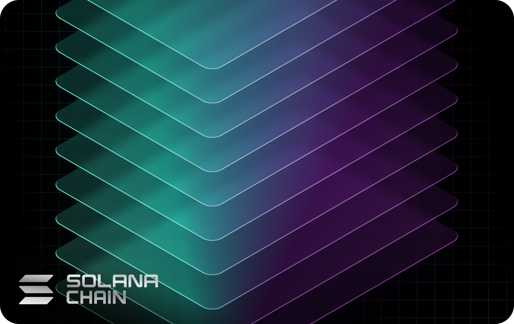 Solana-themed crypto card by KAST