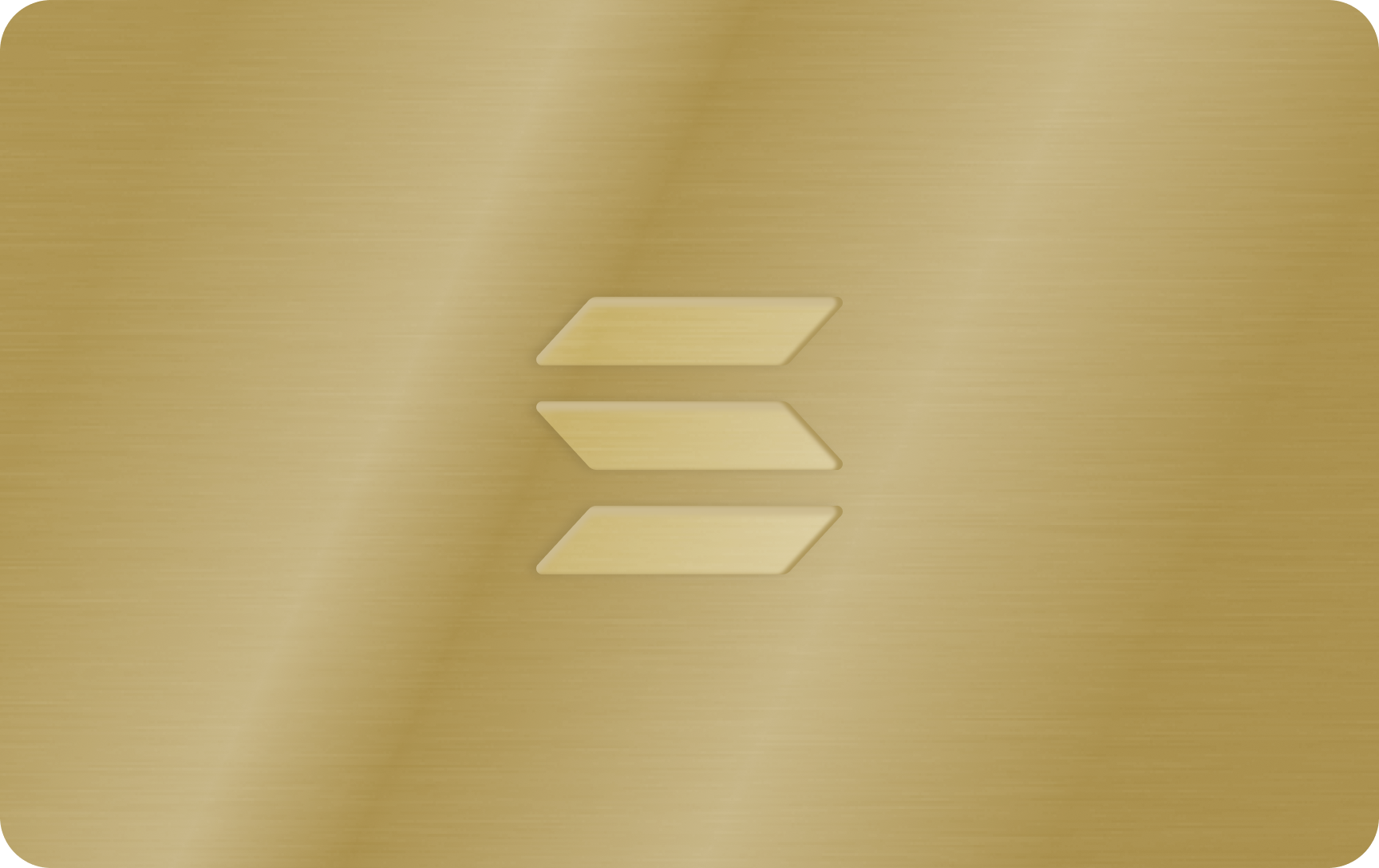 Solana-themed gold crypto card by KAST