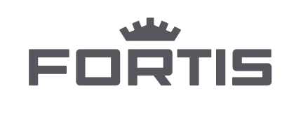 Logo of Fortis, featuring a stylized red flame above the bold black text 'FORTIS'.