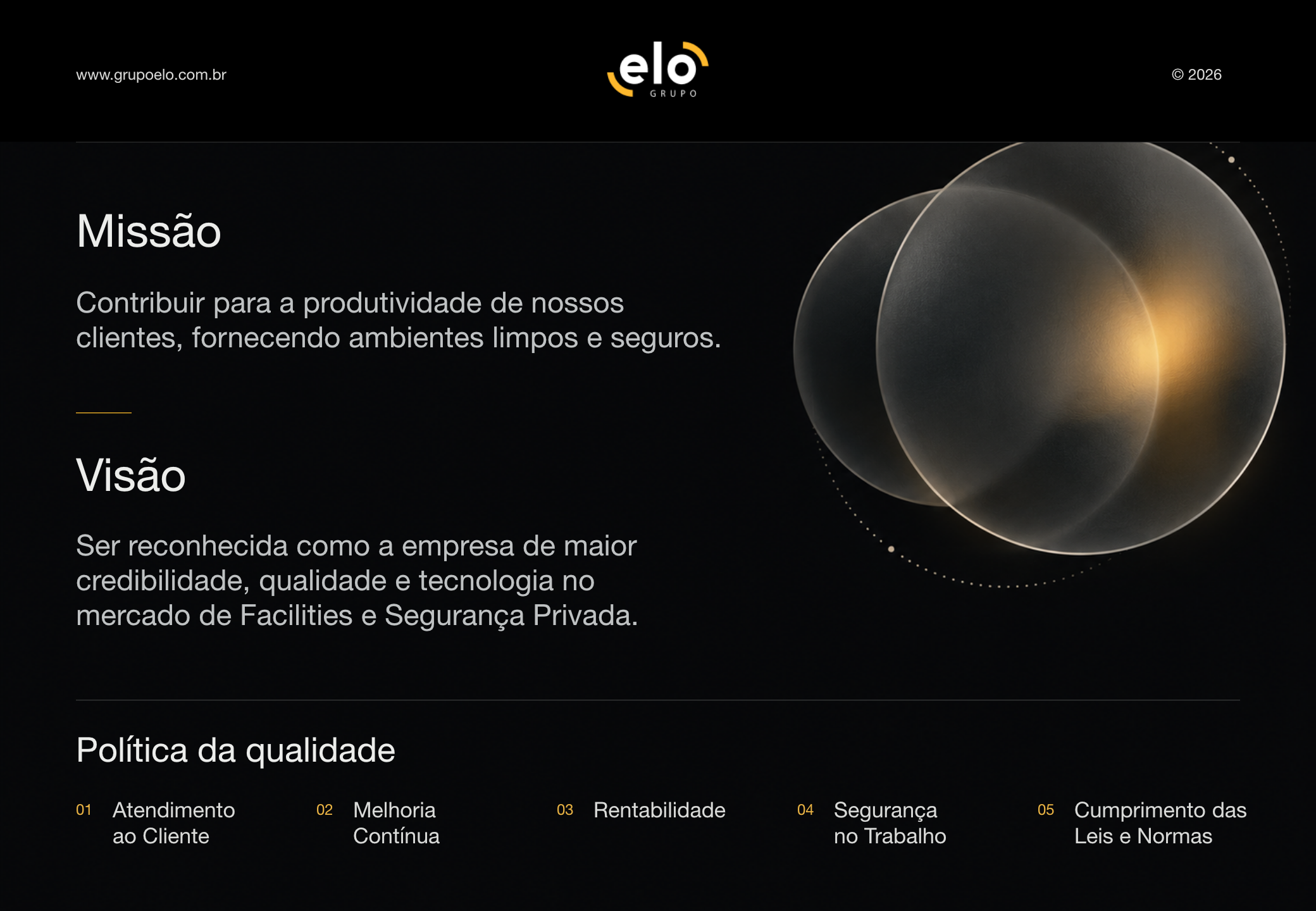 O que nos move: missão, visão e qualidade no Grupo Elo