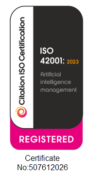 ISO 42001:2023 certified, artificial intelligence management