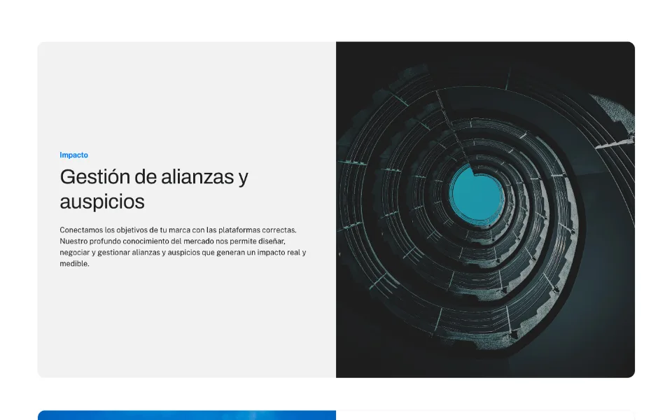 Sección interior de nu-be.cl