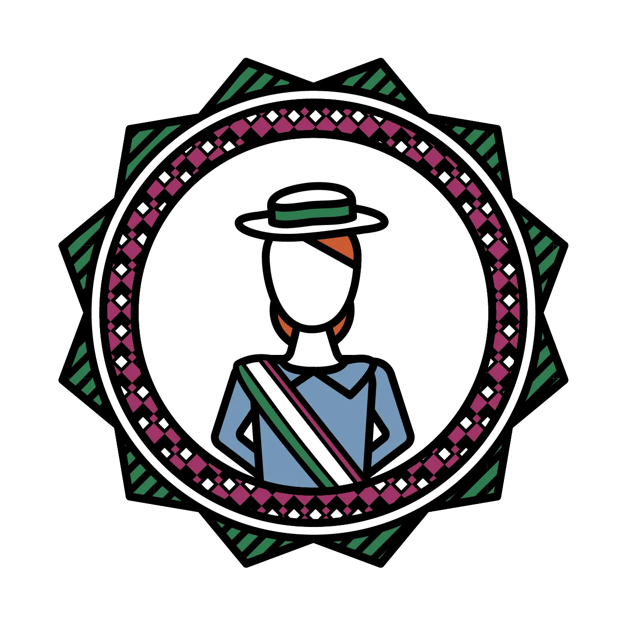 Illustrated icon of a lady from the Country Women's Association