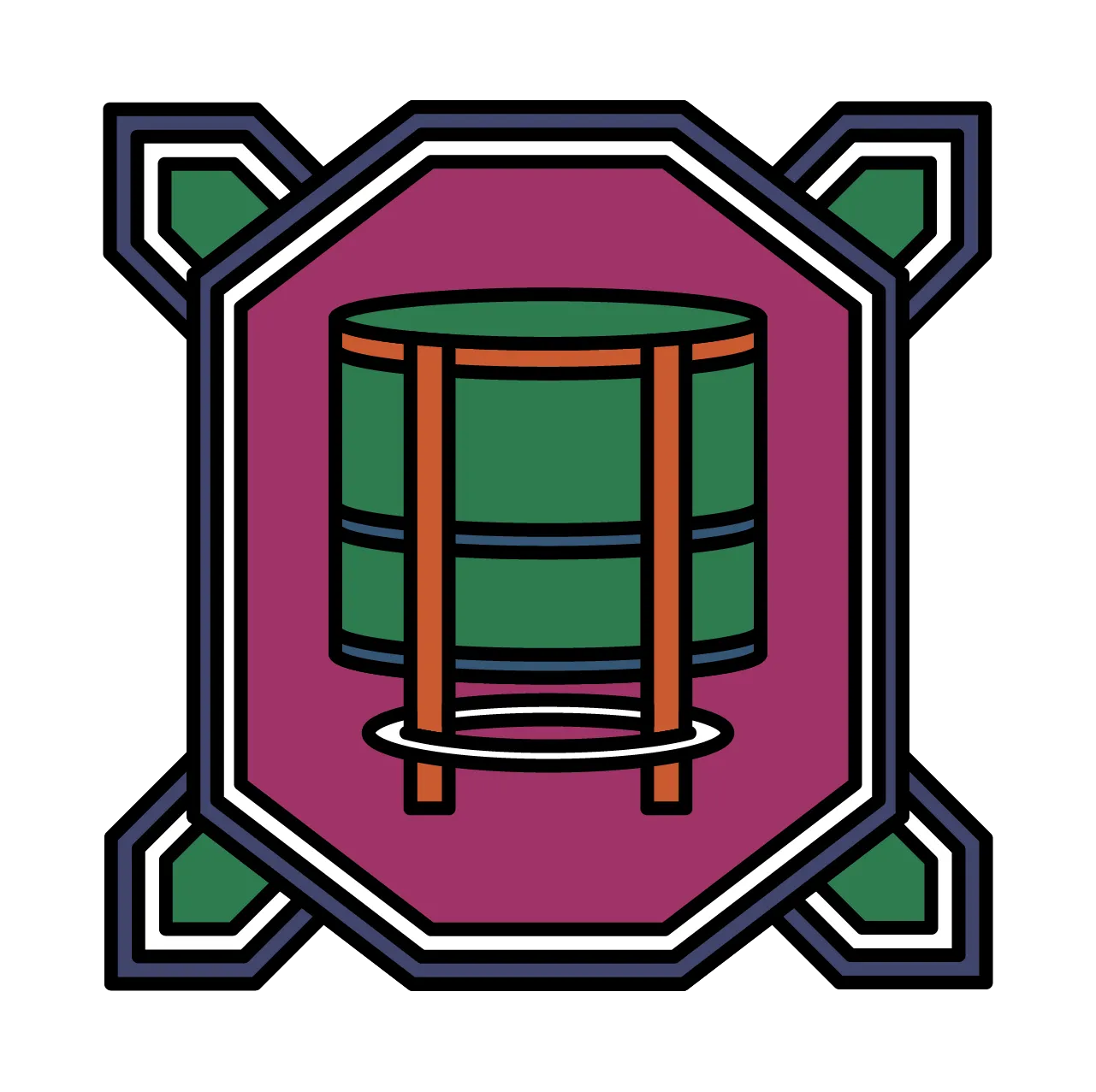 An illustrated icon of a water tower