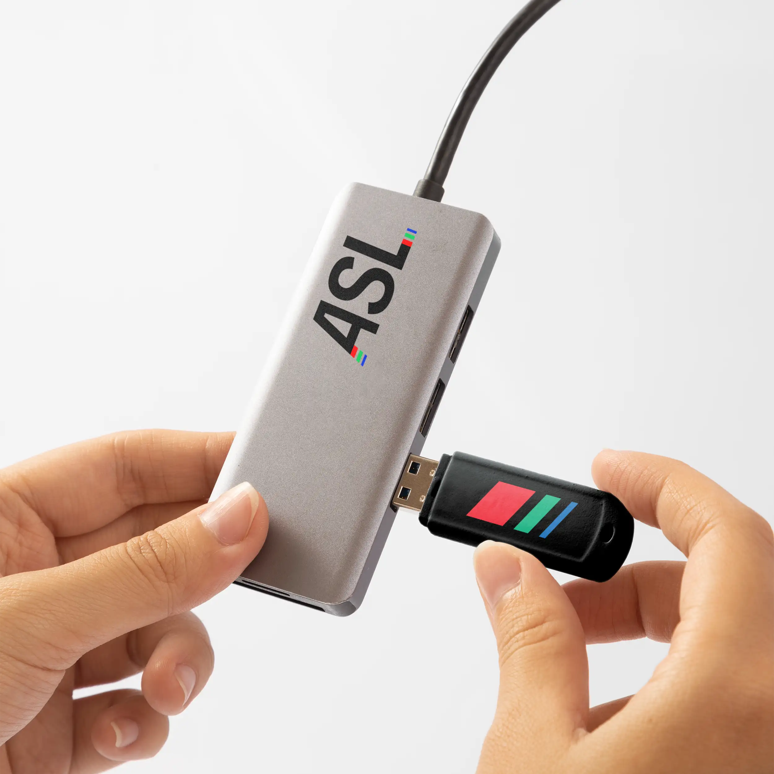 ASL branded USB hub and USB