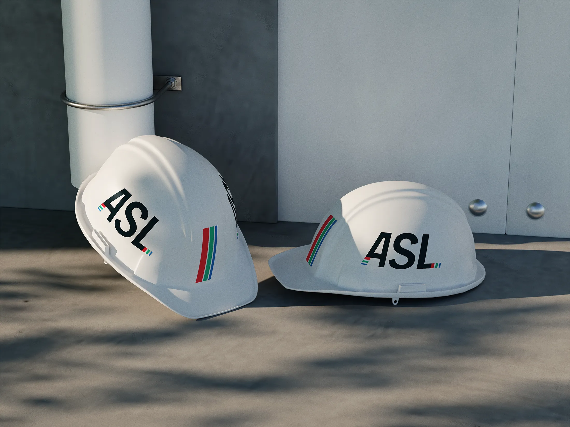 ASL branded hard hats