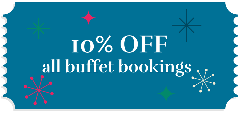 10% off all buffet bookings