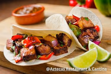 Steak tacos at Aztecas Restaurant & Cantina