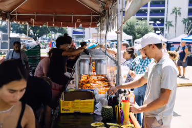 People serving food