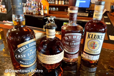 Downtown Bistro - Selection of bourbon whiskey