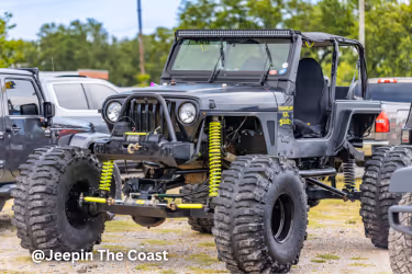 Jeepin the Coast in Long Beach, Mississippi - Black Jeep