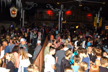 People hanging out at Terror on the Coast venue