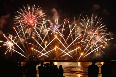 Fireworks by the water