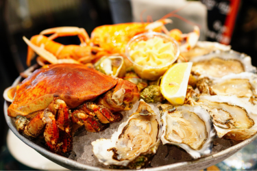 Seafood platter - Crab, oysters, shrimps and more.