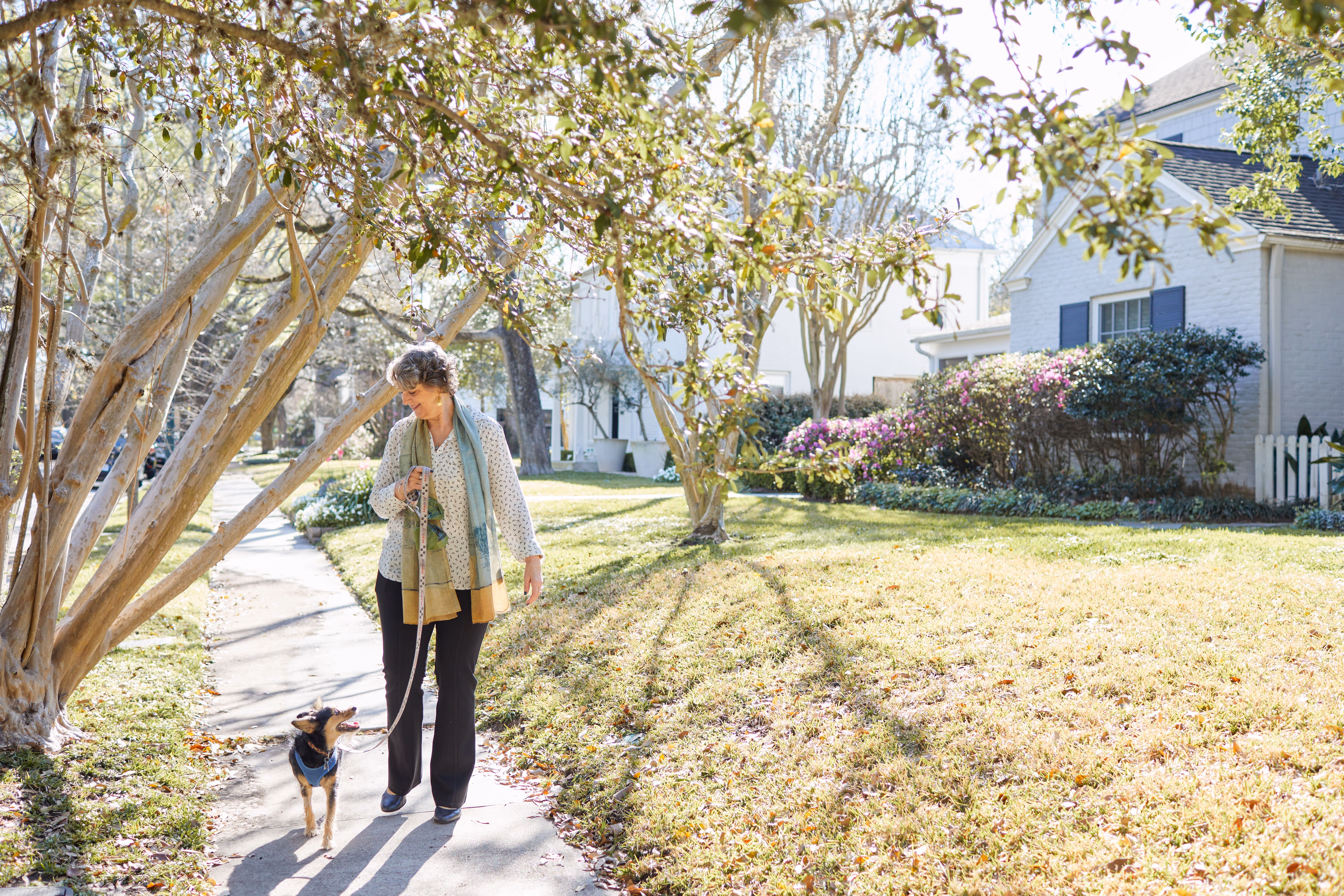 Roo relief vet Robin Paddock takes her dog for a walk financial freedom
