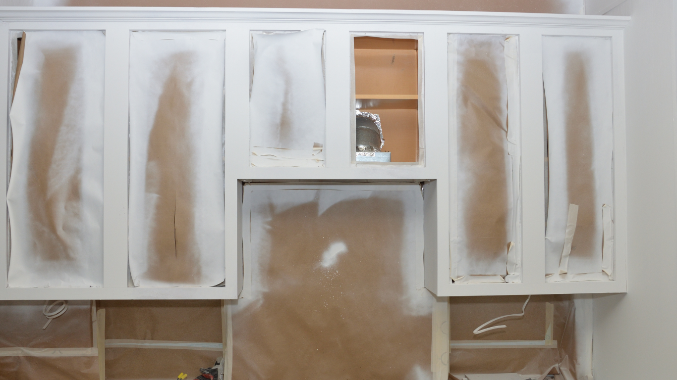 painting melamine cabinets​