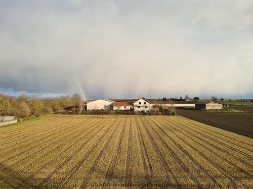 Und wenn man Glück hat, hat man aus seinem Zimmer diesen Ausblick mit Regenbogen
