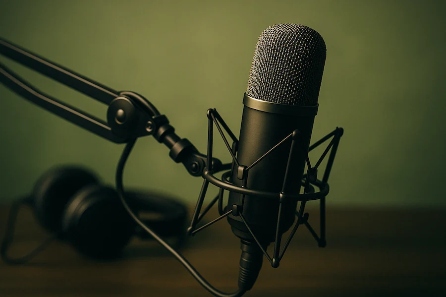 Mikrofon für einen Podcast