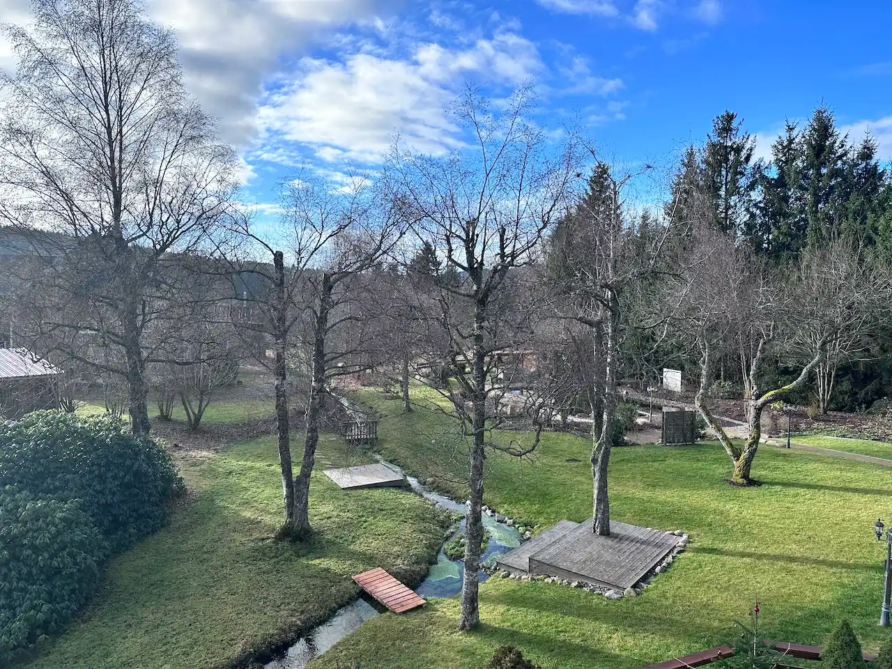 Der Ausblick aus dem Boutiquehotel Mühle